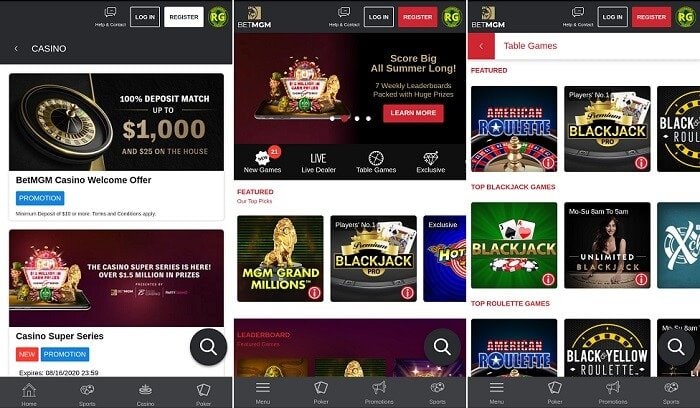 BetMGM casino app