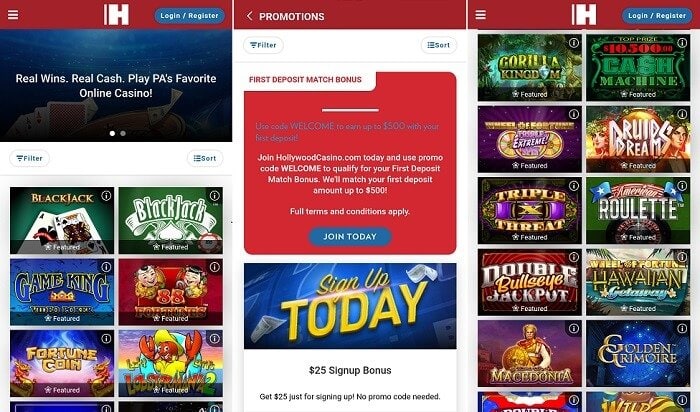 hollywood casino mobile app