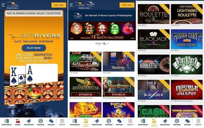 rivers casino sportsbook app