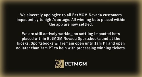 BetMGM sportsbook down NV