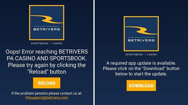 BetRivers app down