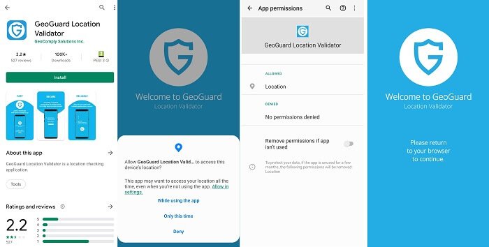 Troubleshooting GeoComply app