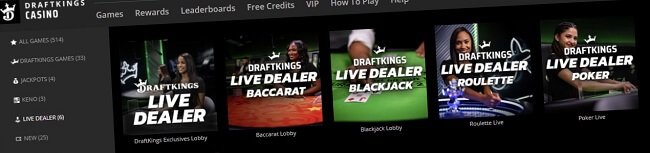 Live dealer games problems DraftKings casino