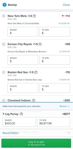 fanduel parlay today