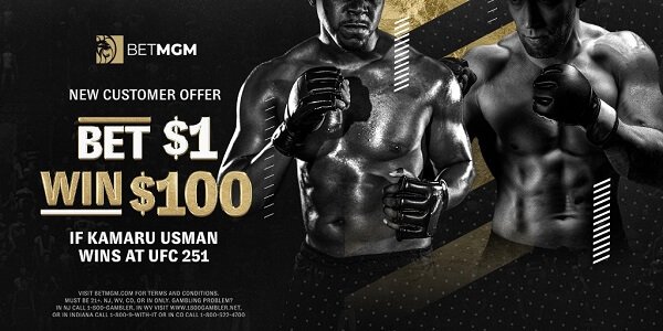 BetMGM UFC Bet $1 Win $100