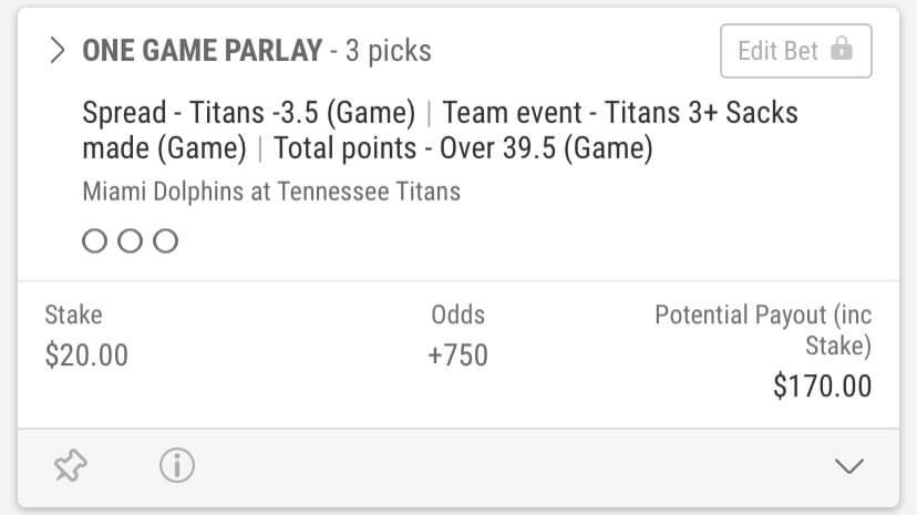 BetMGM One Game Parlay