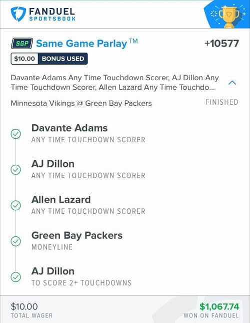 fanduel promotion 500 parlay