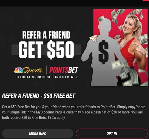 PointsBet Refer A Friend - Get A $100 Referral Bonus