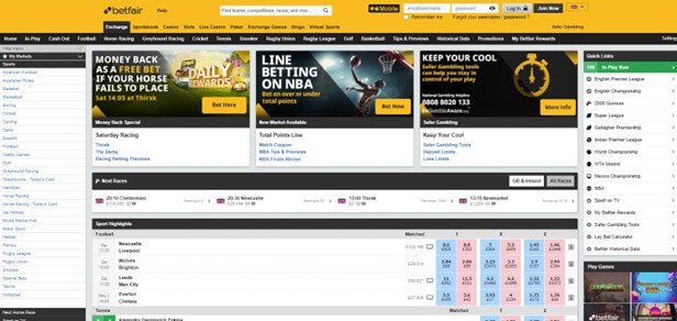 Betfair Betting Exchange USA