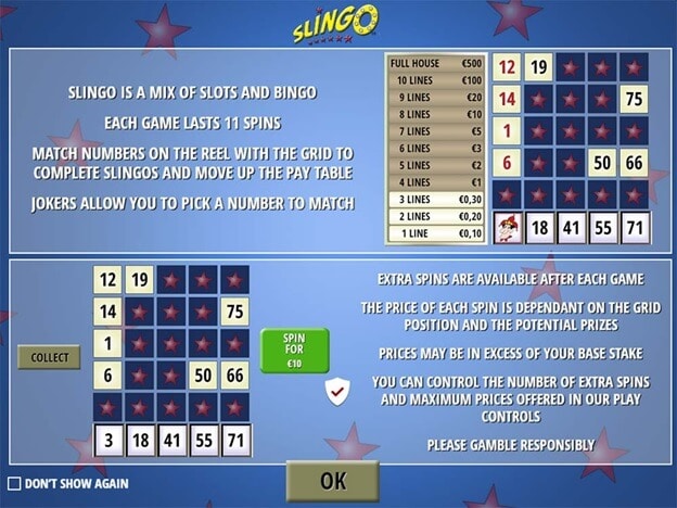 Slingo rules and gameplay