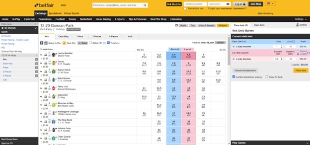 US Sports betting platforms