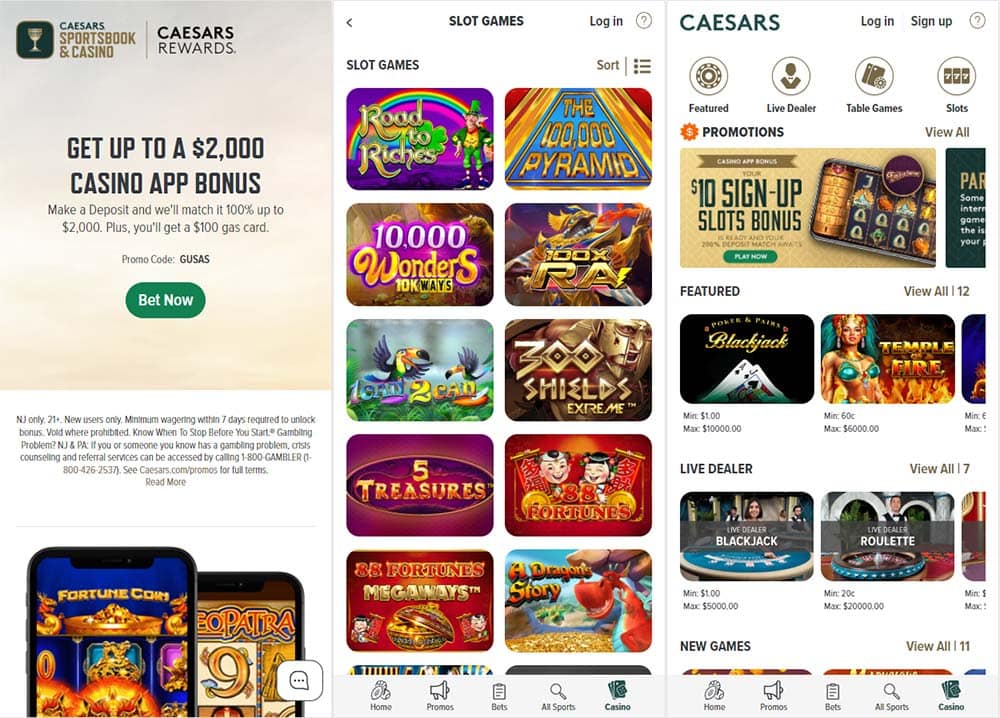 Caesars Casino App $5 Minimum