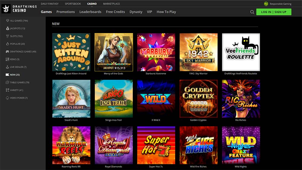 DraftKings Slots Games