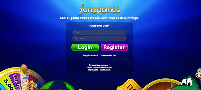 funzpoints registration page