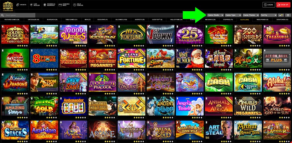 golden nugget free slots