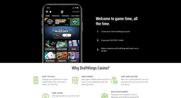 DraftKings Android no deposit