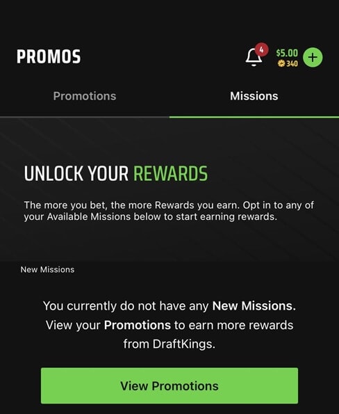 DraftKings VIP rewards