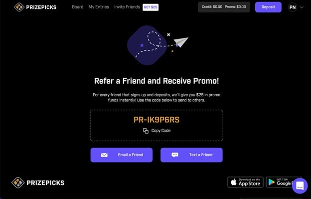 PrizePicks promo code for existing players