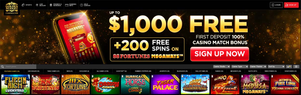 Golden Nugget Bonus Code offer