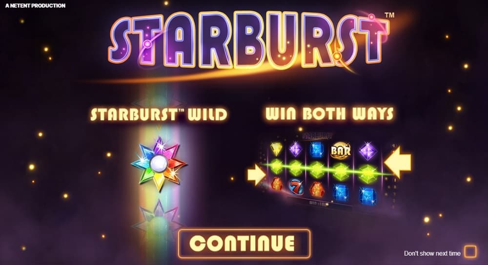 Starburst Slot Loading Screen