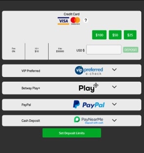 Betway account deposits