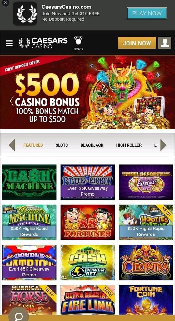 Caesars iPhone Casino