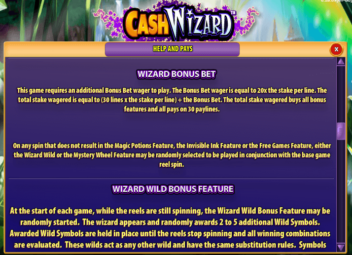 Cash Wizard Guidelines