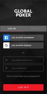 Global Poker Registration