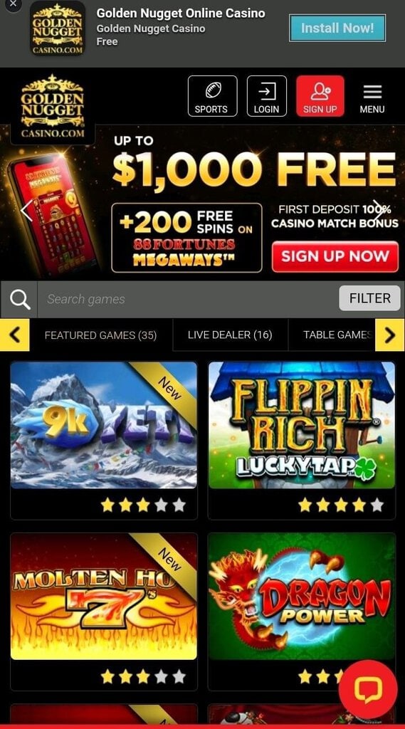 Golden Nugget iPhone Casino