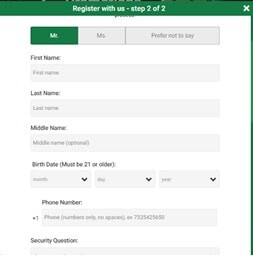 Unibet account details