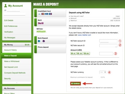 Unibet deposit guide