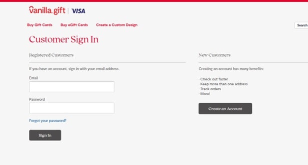 Vanilla Visa Casino signup