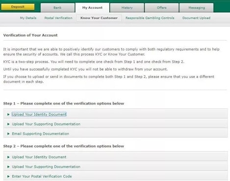 bet365 account verification