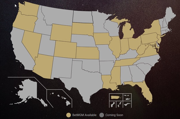 BetMGM vs Caesars States