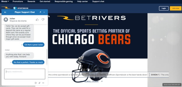 BetRivers prepaid gift cards