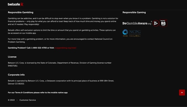 Betsafe Responsible Gambling