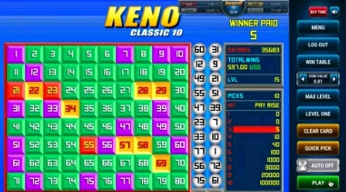 Classic Keno Games Online