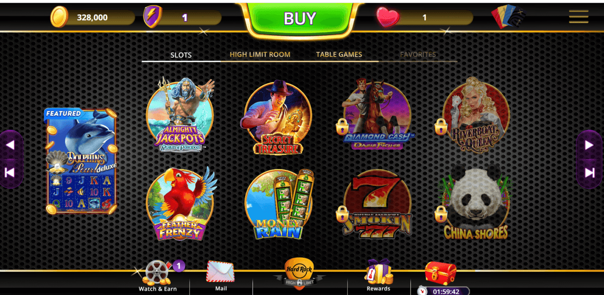 hard rock social casino login