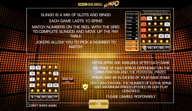 How to Play Deal or No Deal Slingo