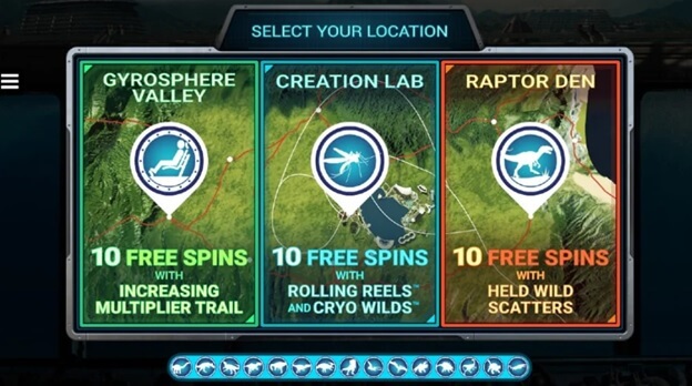 Jurassic World free spins