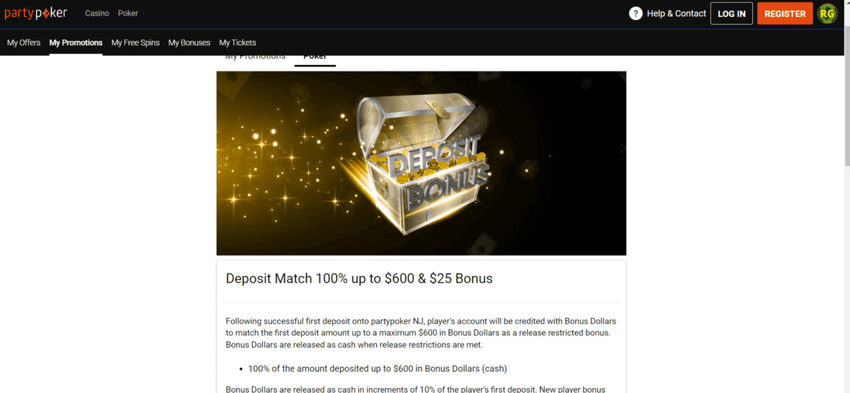 Partypoker first deposit bonus code