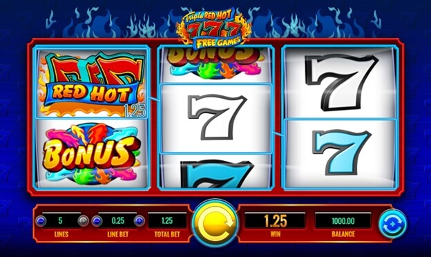 Triple Red Hot 777s slot