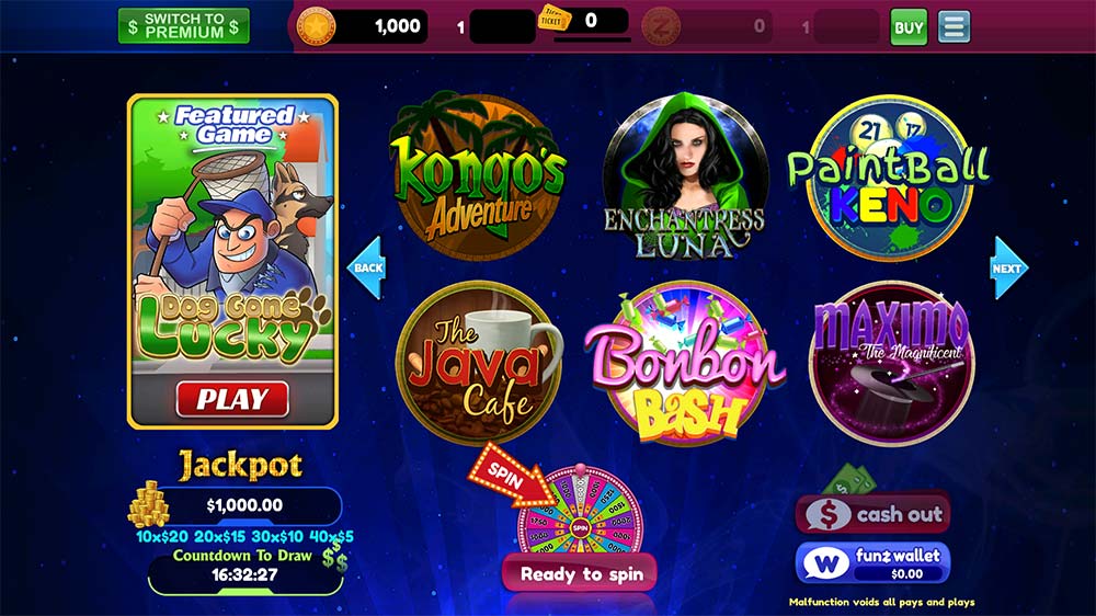 funzpoints casino slots games lobby