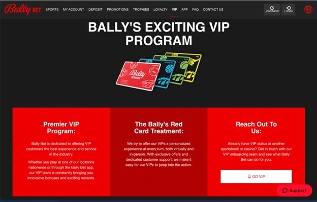 Bally Casino VIP program