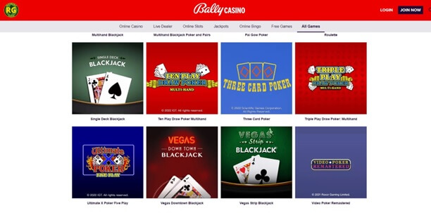 Bally Casino Games