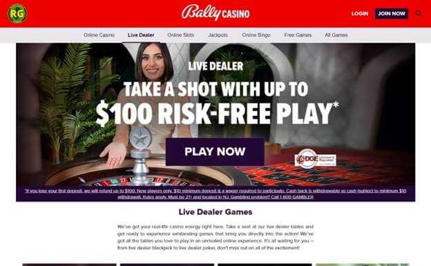 Bally Casino live dealer games