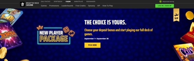 DraftKings Casino welcome bonus