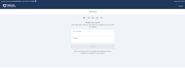 FanDuel Account personal information