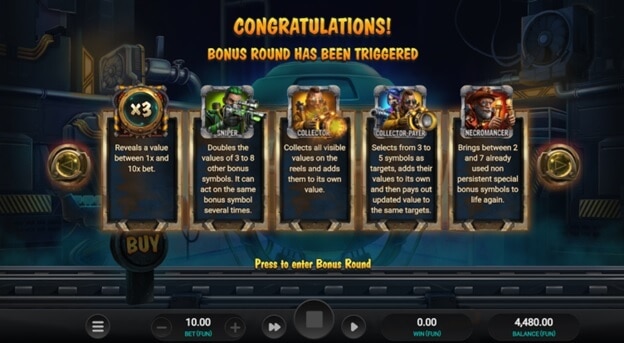 Money Train bonus round features