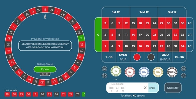 Provably Fair Roulette